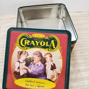 Vintage Crayola Crayon Tin Box 1994 Empty Tin Collectible